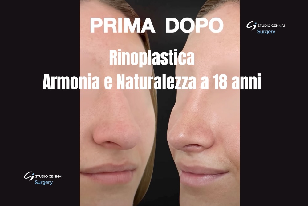 Rinoplastica a 18 anni il cambiamento naturale che cercava